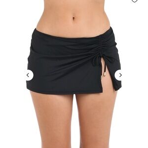 ISLAND GODDESS ADJUSTABLE TUNNEL SKIRTED BOTTOM - BLACK